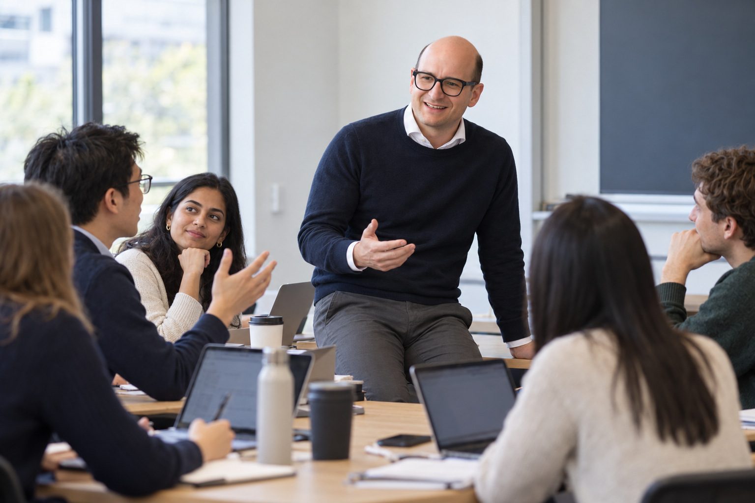 Daniel Szabo im Seminar mit MBA-Studierenden